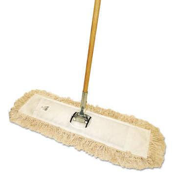 Boardwalk® Cotton Dry Mopping Kit, 36 X 5 Natural Cotton Head, 60" Natural Wood Handle freeshipping - TVN Wholesale